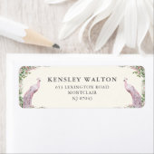 Elegant Blush Garden Wedding Return Address Label (Insitu)