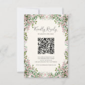 Elegant Blush Garden Wedding RSVP Card (Devant)