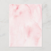 Elegant Blush Goud Bloemen Bruiloft Details Kaarte Informatiekaartje (Achterkant)