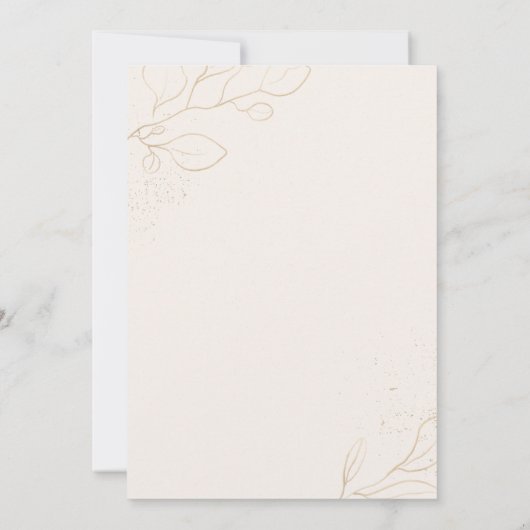 Elegant Blush Goud Moderne Kalligrafie Bruiloft Kaart (Achterkant)