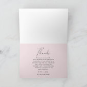 Elégant Blush Graduation Merci photo (Intérieur)
