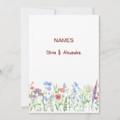 Elégant Blush & Greenery Mariage Merci Card | (Dos)