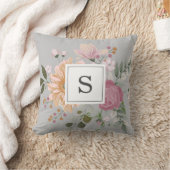 Elegant Blush Monogrammed Sierkussen (Deken)