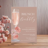 Elégant Blush Pink 80e anniversaire Invitation