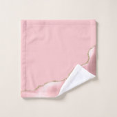 Elegant Blush Pink Agate Gold Glitter (Gant de toilette)