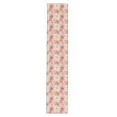 Elegant blush pink and gold floral table runner medium tafelloper (Voorkant)