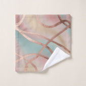 Elegant Blush Pink, Aqua & Gold Seamless Pattern (Gant de toilette)