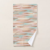 Elegant Blush Pink, Aqua & Gold Seamless Pattern Bad Handdoek (Handdoek)