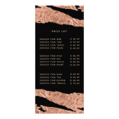 Elegant Blush Pink Black Modern Salon Business Spa Reclamekaart (Voorkant)