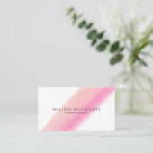 Elegant Blush Pink Bruskes Visitekaartje (Staand voorkant)