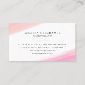 Elegant Blush Pink Bruskes Visitekaartje (Achterkant)