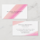 Elegant Blush Pink Bruskes Visitekaartje (Voorkant / Achterkant)