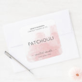 Elegant Blush Pink Candle Jar Packaging Vierkante Sticker (Envelop)
