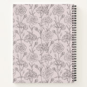 Elegant Blush Pink Carnatitude Journal Notitieboek (Achterkant)