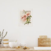 Elegant Blush Pink  Chryanthema Poster (Keuken)
