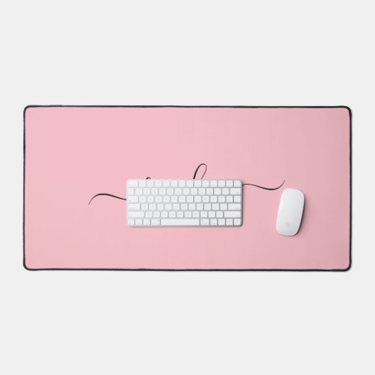 Elegant Blush Pink Desk Mat Featuring Your Name (Keyboard & Muis)