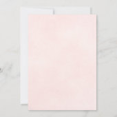 Elegant Blush Pink die het Roos virtuele bruiloft Kaart (Achterkant)