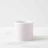 Elegant Blush Pink en White Stripes Espresso Kop (Voorkant)