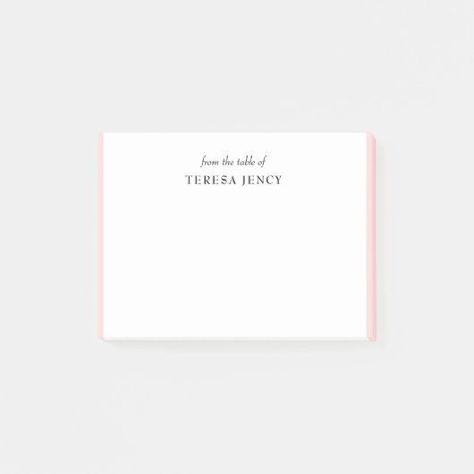Elegant Blush Pink Feminine Desk Design Post-it® Notes (Voorkant)