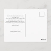 Elegant Blush Pink Floral Bridal bedankt je credit Briefkaart (Achterkant)