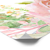 Elegant Blush Pink Floral Easter Brunch Egg Hunt Poster (Hoek)