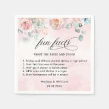 Elegant Blush Pink Floral Facts Weddenschap