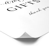 Elegant Blush Pink Floral Kaart Gifts Sign Poster (Hoek)