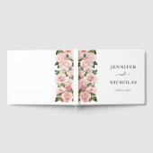 Elegant Blush Pink Floral Peonies Wedding Gastenboek (Volledig)