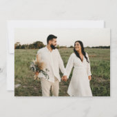 Elegant Blush Pink Floral Script Engagement Party Kaart (Achterkant)