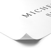 Elegant Blush Pink Floral Waterverf Wedding Poster (Hoek)