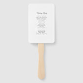 Elegant Blush Pink Floral Wedding Programme Handwaaier (Achterkant)