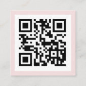 Elegant Blush Pink Florals QR Code Weddenschap RSV Informatiekaartje (Achterkant)