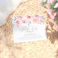 Elegant Blush Pink Flowers First Heilige Communie