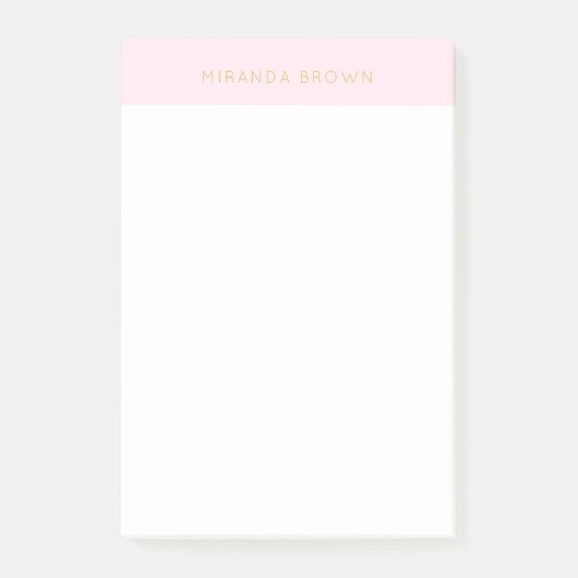 Elegant Blush Pink Gold Minimalist Classy Chic Post-it® Notes (Voorkant)