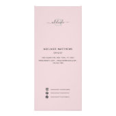 Elegant Blush Pink Hair Salon Makeup Service Menu (Voorkant)