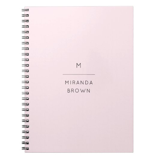 Elegant Blush Pink Minimalist Classy Chic Notitieboek (Voorkant)