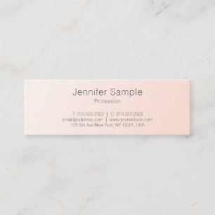 Elegant Blush Pink Minimalist Design Trendy Luxury Mini Visitekaartje