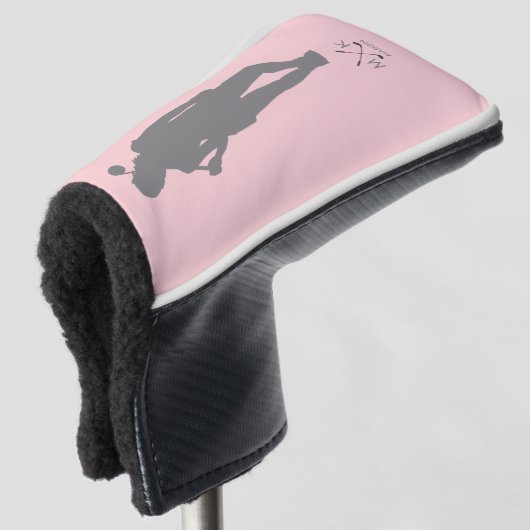 Elegant Blush Pink | Modern Lady Golfer Golfheadcover (3/4 voorkant)