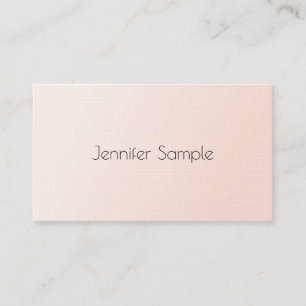 Elegant Blush Pink Modern Minimalist Plain Luxury Visitekaartje