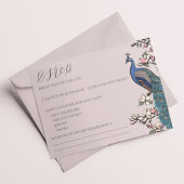 Elegant Blush Pink Pauw Response Kaart