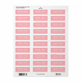 Elegant Blush Pink  Return Address Labels (Full Sheet)