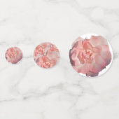 Elegant Blush Pink Rose Floral Wedding Reception Confetti (Voorkanten)