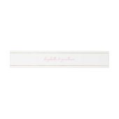 Elegant Blush Pink Rose Gold Wit  Script Uitnodigingen Wikkel (Vlak)