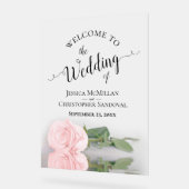 Elegant Blush Pink Rose Romantic Wedding Welcome (Angle)