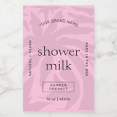 Elegant Blush Pink Shampoo Zeep Waterdicht Label Voedselcontainer Etiket (Enkel label)