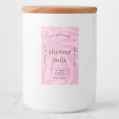 Elegant Blush Pink Shampoo Zeep Waterdicht Label Voedselcontainer Etiket (Voorkant)
