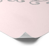 Elegant Blush Pink Silver Easter Brunch Egg Hunt Poster (Hoek)