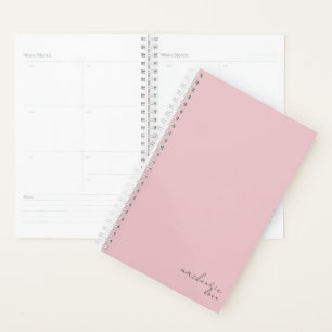 Elegant Blush Pink Simple Minimalist aan maat Planner