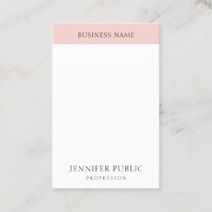Elegant Blush Pink Simple Sjabloon Trendy Modern Visitekaartje