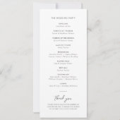 Élégant Blush Pink Simple Wedding Programme (Dos)